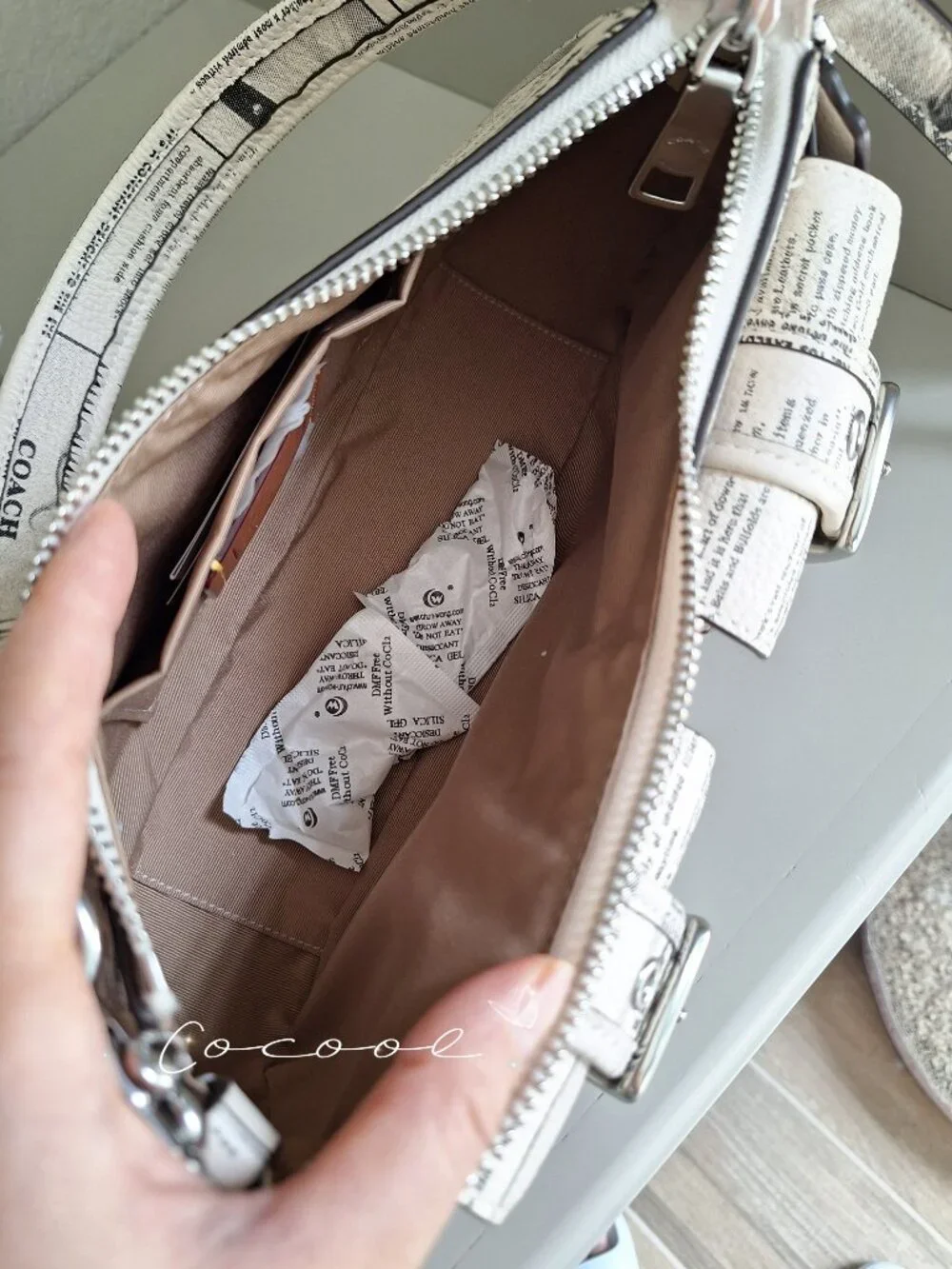 NWT Coach Ashton Shoulder Bag With Newspaper Print CDC12